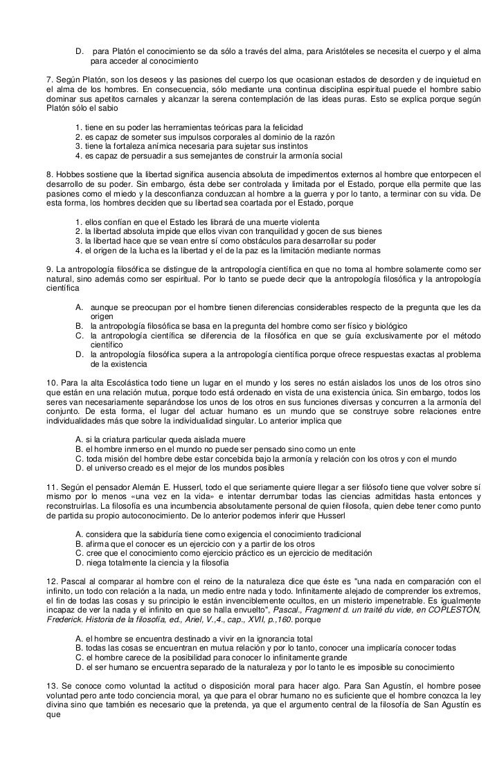 conocer del hombre filosofia